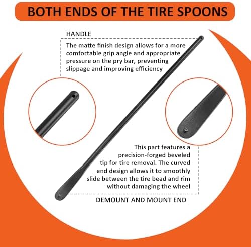 YATOINTO 2PCS 30" Tire Bars for Semi Tires, Tire Mount and Demount Iron - Image 3
