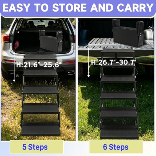 Dog Steps for Car and Truck, 30.7" H Foldable Dog Stairs for Large Dogs - Image 6