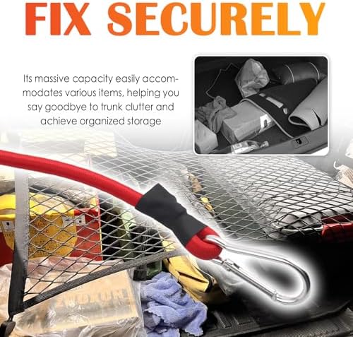 Truck Bed Cargo Net with 4 Hooks & 2 Bundling Ropes - Image 4