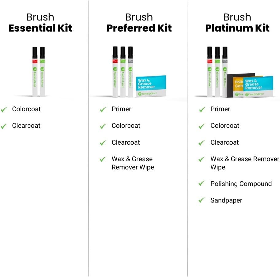 TouchUpDirect 5B2 Champagne/Creme Brulee Metallic Compatible with Toyota Exact Match Touch Up Paint Brush - Essential Kit