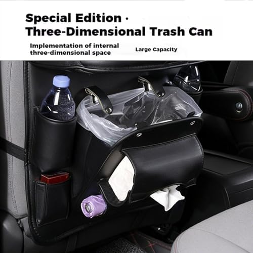 Backseat Car Organizer with Tray, 2 Pack Leather Seat Storage - Image 6