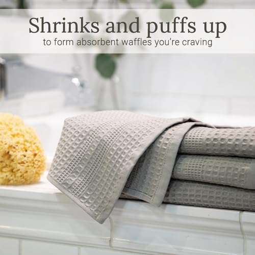 GILDEN TREE Waffle Hand Towels for Bathroom Quick Dry Towel Super Absorbent - Image 3