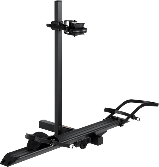 Rockland Aluminum 1-Ebike Rack, 100 lbs Capacity, Single Hitch Mount Electric Bike Rack, Fits up to 5" Fat Tire Width and 50" Wheelbase, Ebike Carrier Rack for 2" Receiver for Cars SUVs Vans RVs