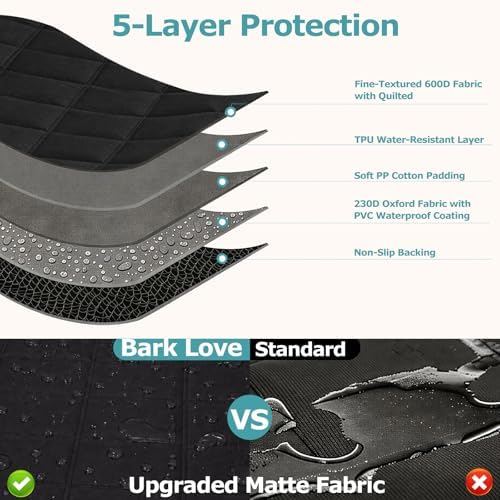Bark Lover Dog Car Seat Covers for Back Seat, Spill-Resistant Car Seat - Image 6