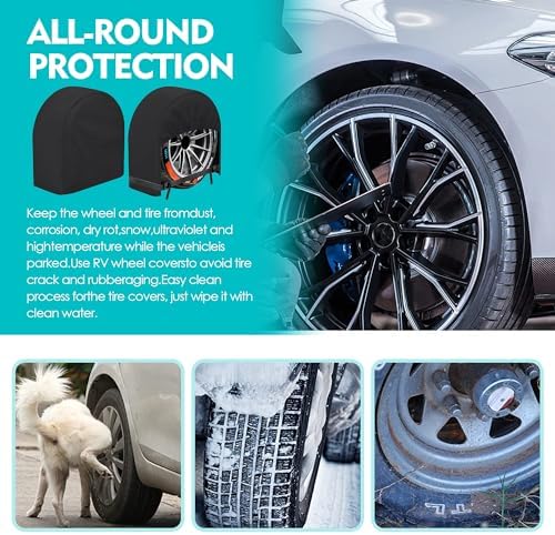 K-Musculo RV Tire Covers 2-Pack, 5 Layer Nonwoven Waterproof Wheel Covers - Image 3