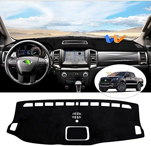 CARTIST Back Dash Cover for Ford Ranger 2019-2022 Dashboard Mat Without HUD by cartist