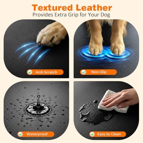 URPOWER PU Leather Hard Bottom Dog Car Seat Cover, Back Seat Extender - Image 3