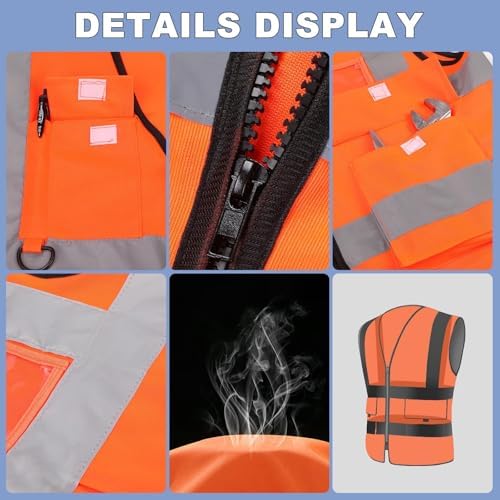 XPCARE Reflective Safety Vests For Women Men, High Visibility Security Vest - Image 3