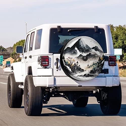 Delerain Spare Tire Cover with Backup Camera Hole Mountain Wheel Covers - Image 2