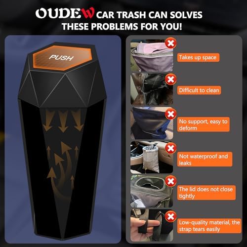 Car Trash Can with Lid, 30 Trash Bags, 2 Pack - Image 3