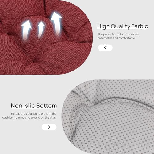 Love's cabin Memory Foam Chair Cushions Set of 4, 15.5 Inch - Image 5