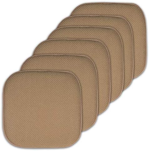 Sweet Home Collection Cushion Memory Foam Chair Pads Honeycomb Nonslip Back by SweetHomeCollection