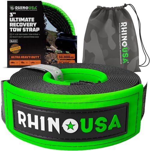 Rhino USA Recovery Tow Strap by RhinoUSAInc