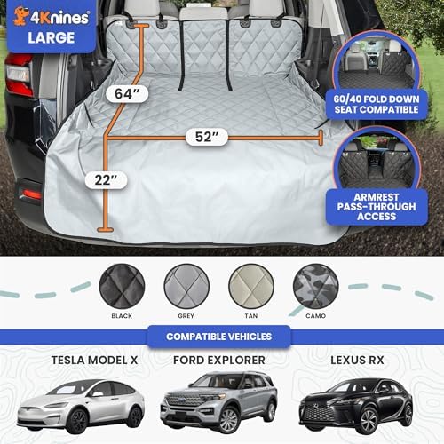 4Knines SUV Cargo Liner for Dogs, Fold Down Seats - Image 2