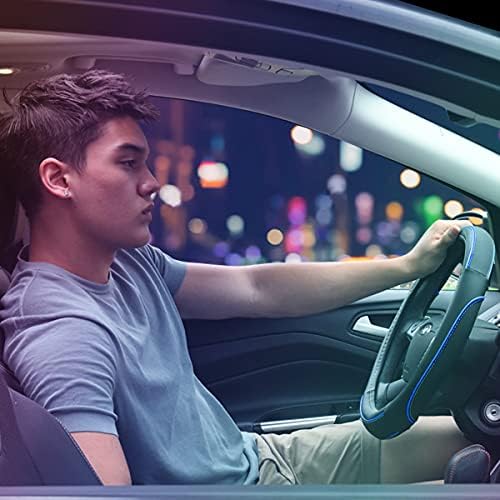 Car Pass Colour Piping Leather Universal Fit Steering Wheel Cover, Perfectly fit - Image 2