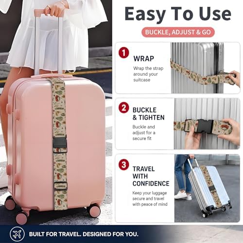 Luggage Strap for Suitcases Adjustable Travel Belt - Image 4