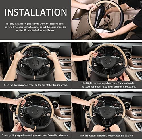 COFIT Breathable Car Steering Wheel Cover 15 inch Auto Universal Leather Wrap - Image 6