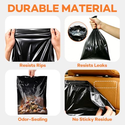 80 Count Hanging Car Trash Bags, Disposable Leak-proof Garbage Can - Image 5