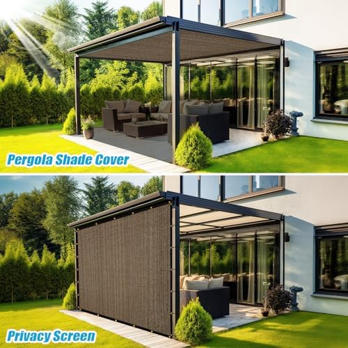 Amagenix 90% Shade Fabric 9'X 22' Mocha Sun Shade Cloth - Image 5