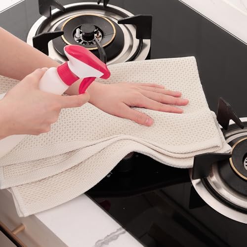 Homaxy 100% Cotton Oversized Waffle Weave Kitchen Towels 4-Pack - Image 5