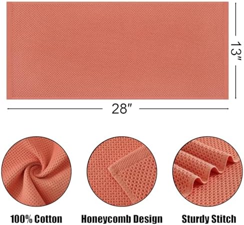 Kitinjoy 100% Cotton Waffle 4-Pack Kitchen Towels - Image 2
