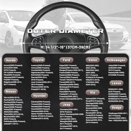 SEG Direct Steering Wheel Cover 14.5-15 inch Car Auto Interior Accessories - Image 5
