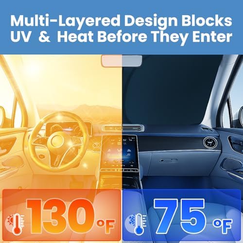 Magnelex Windshield Sun Shade for Ford Maverick 2022 2023 2024 2025 2026 - Image 3
