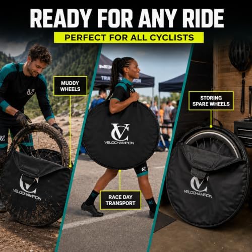 VeloChampion Waterproof Nylon Bike Wheel Bag, Large 26-29", 1 Pack - Image 2