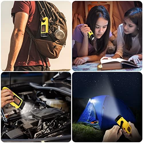 Simpeak 2-Pack Hand Crank Solar Powered Emergency LED Flashlight, Survival - Image 7