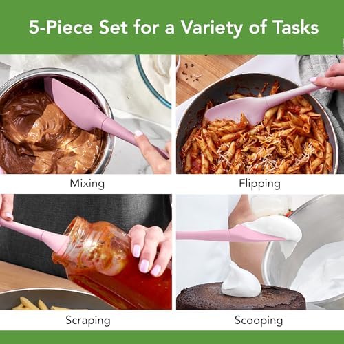 Tovolo Flex Core 5 Piece Silicone Spatula Set Heat Resistant All Silicone - Image 2