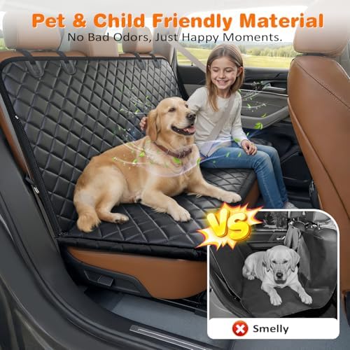 URPOWER 4 in 1 Dog Seat Cover for Full-Size Trucks, Waterproof Hammock - Image 5