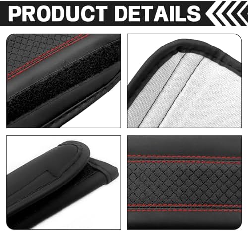 2PCS Universal Leather Safety Belt Covers - Image 3