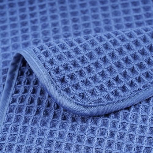 POLYTE 430 GSM Poly Blend Microfiber Waffle Wash Cloth Face Towel, 13x13 in - Image 5