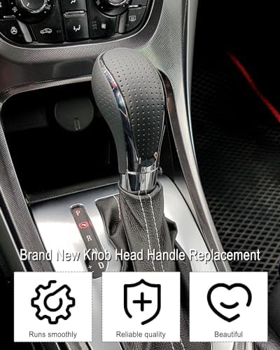 Gear Shifter Knob for Buick Verano 2012-2017, Perforated Leather Black - Image 2