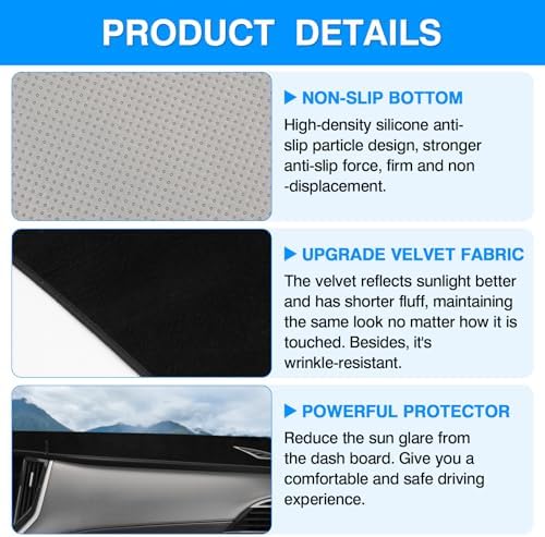 Autorder Dashboard Cover Mat for 2020 2021 2022 2023 2024 2025 Subaru Outback - Image 6