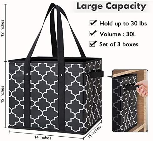 Reusable Grocery Bags 2-Pack Foldable Washable Large Storage Basket - Image 3