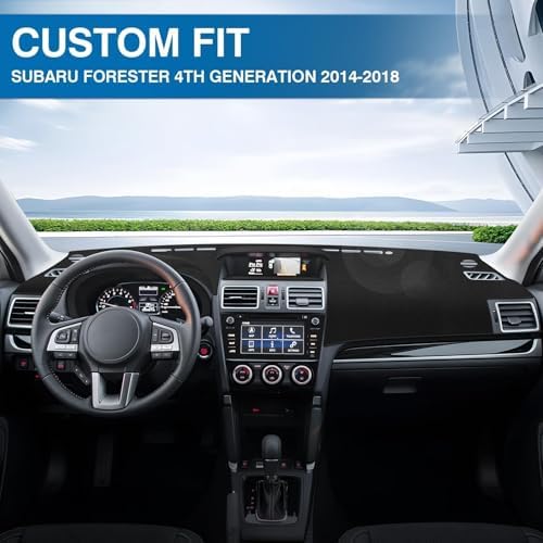 KUST Black Dash Cover for Subaru Forester 2014-2017 2018 Left Hand Driving - Image 3