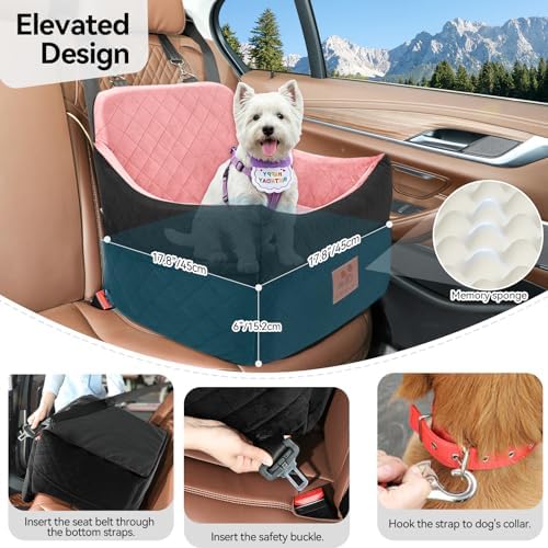 GL GLENSLAVE Dog Car Seat for Small/Medium Dogs, Dog Booster Car Seats - Image 4