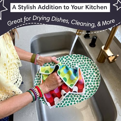Double-Sided Microfiber Washcloths, Waffle Weave Kitchen Washcloths - Image 2