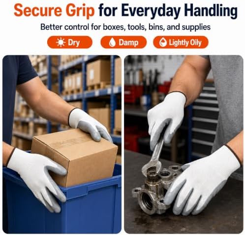 Work Gloves, Nitrile-Coated Grip - Image 2