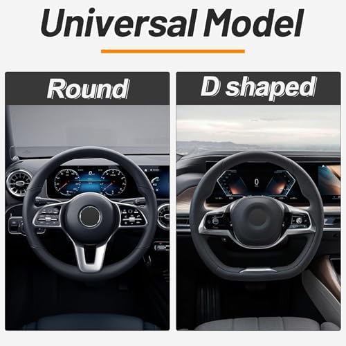 KAFEEK Elastic Stretch Steering Wheel Cover, Universal 15 Inch, Light Blue - Image 4