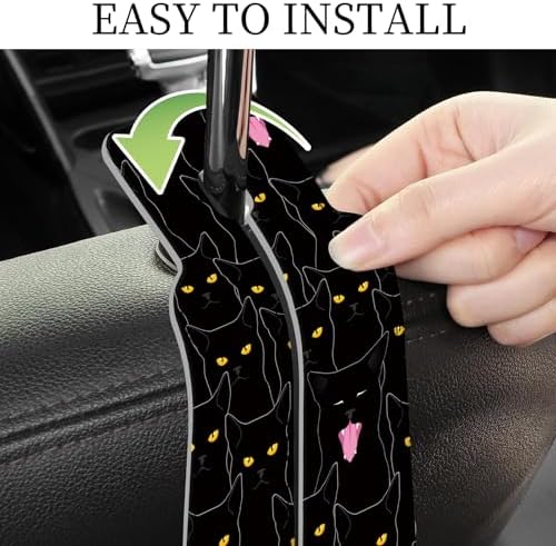 PU Leather Car Seat Hook, Storage Headrest Hanger, Cute Car Backseat Organizer - Image 5