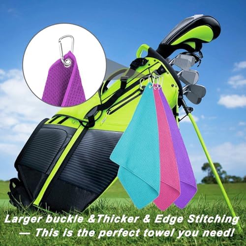 3 Pack 16" X 16" Golf Towels for Golf Bags, 3 DarkRed - Image 2