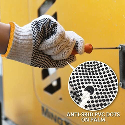Evridwear Cotton Polyester String Knit Shell Safety Protection Work Gloves - Image 4