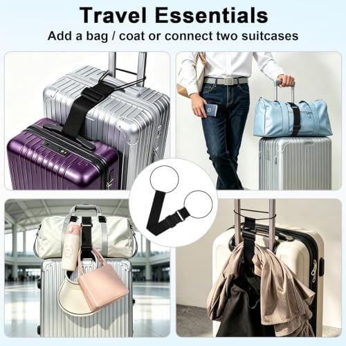2 Pack Luggage Straps for Suitcases, Add a Bag Bungee Elastic Belt to Secure - Image 7