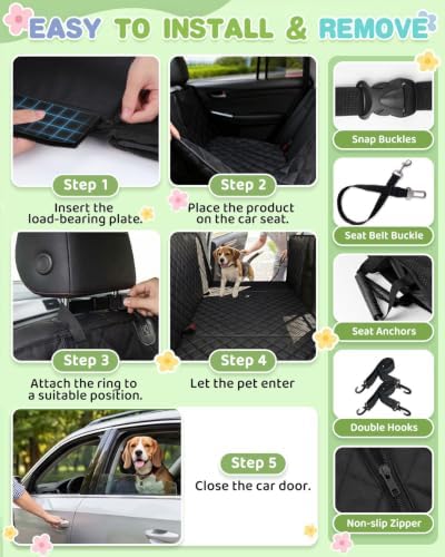 Dog Car Seat Cover, 600D Heavy Dute Car Seat Cover - Image 6