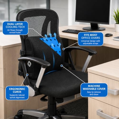 Samsonite Memory Foam Lumbar Support Pillow - Image 4