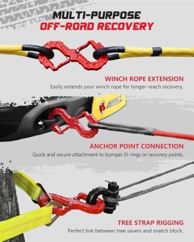 3/8 Tow Hook, Winch Hook for Off-Road Recovery, Towing Shackle 33000 Lbs - Image 3