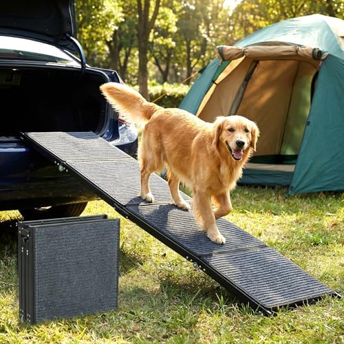 Veehoo Foldable Dog Ramp for Car Truck SUV Extra Large Wide 71" L 20" W by Veehoo