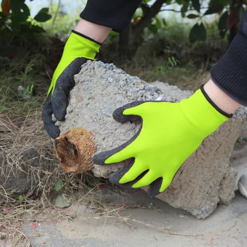 Evridwear Crinkle Latex Rubber Coated Safety Work Gloves - Image 7